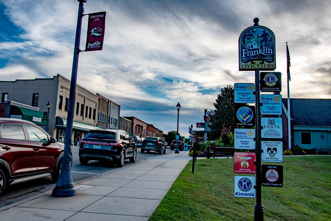 Evening on Main st|Franklin NC|Vignette Realty