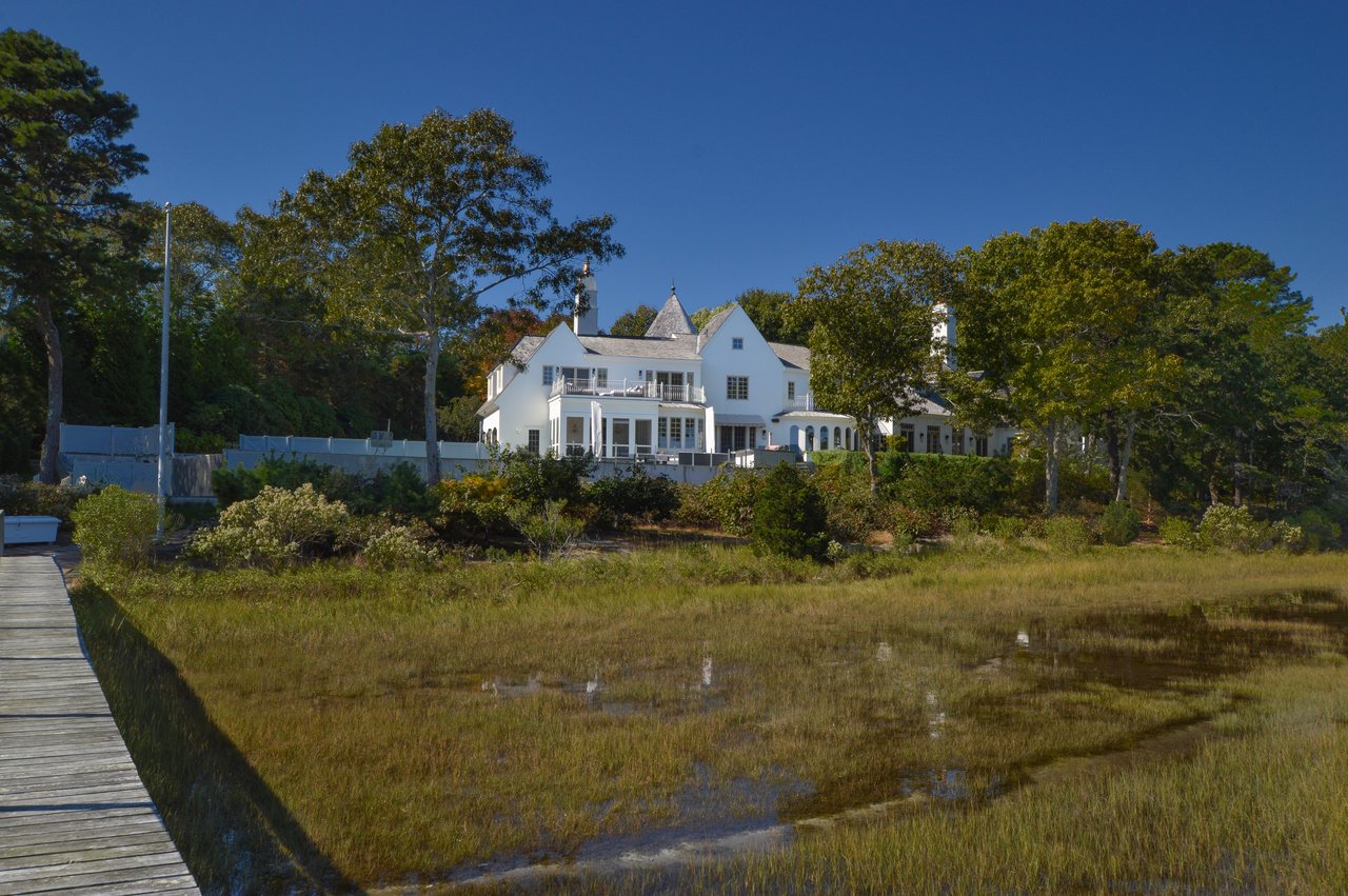 Oyster Harbors Waterfront With Deep-Water Dock and Pool