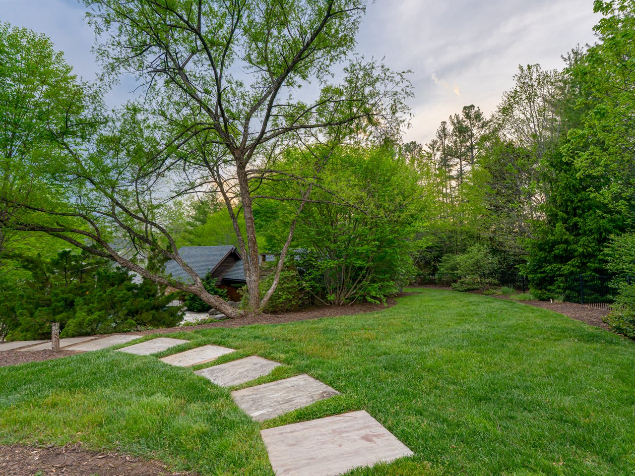 Yard above pool area
