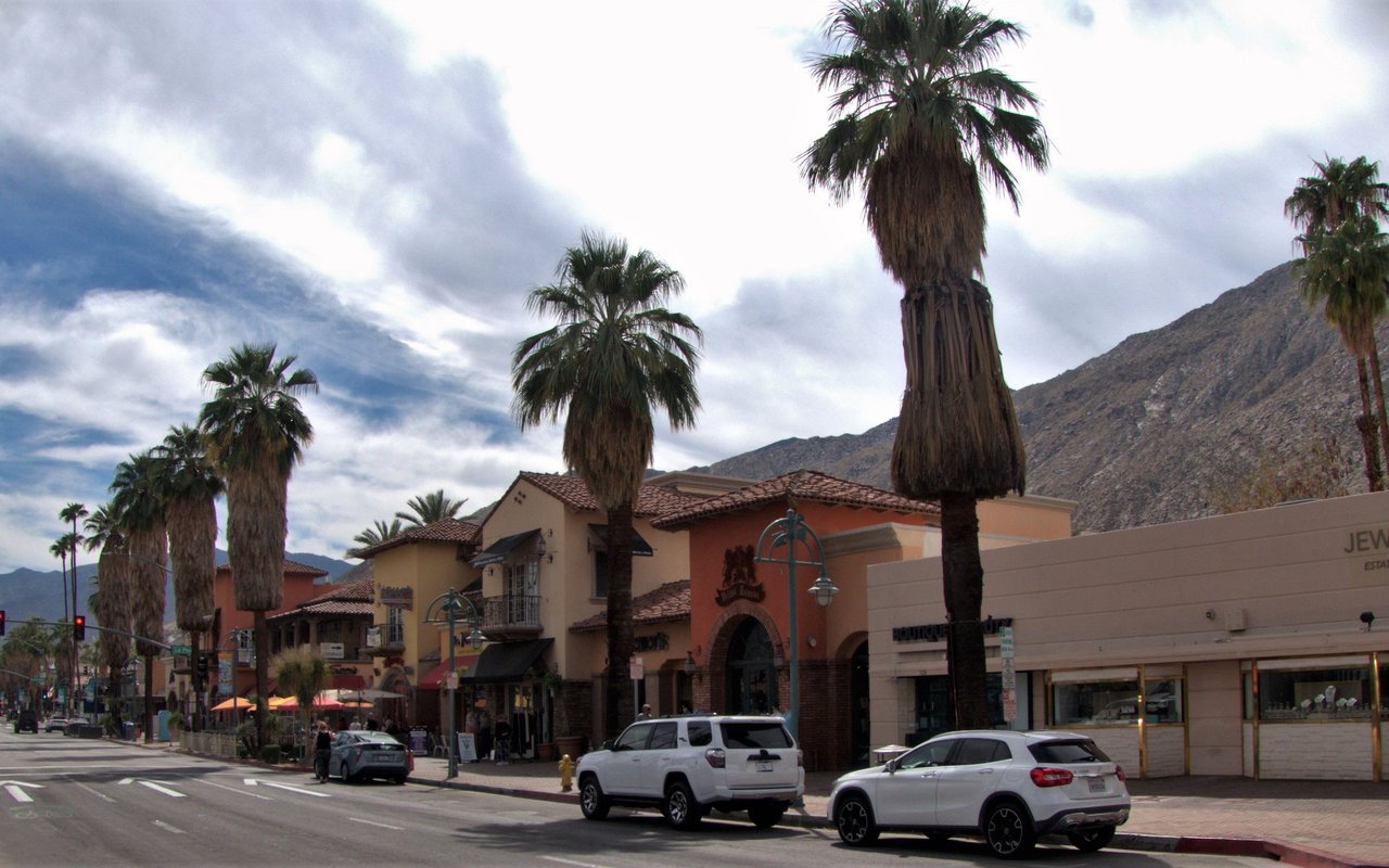 Palm Canyon Drive in downtown Palm Springs, photographed in September 2023