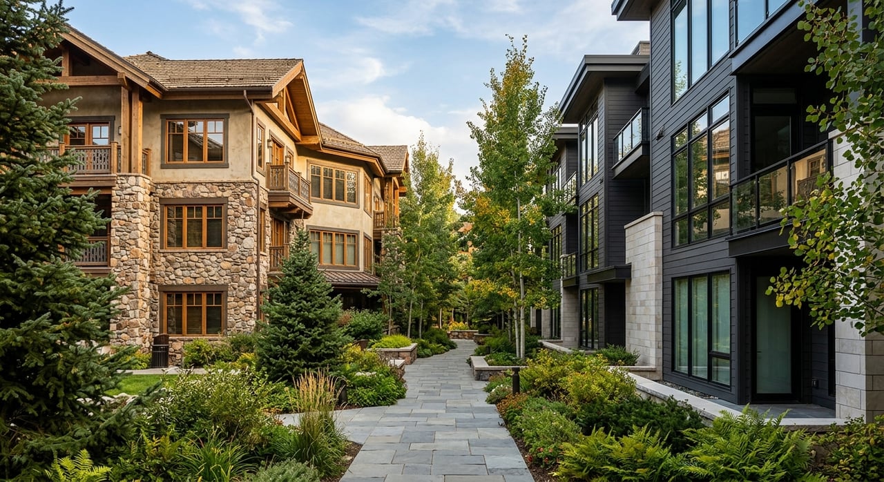 Comparing Legacy And Newer Buildings In Vail Village
