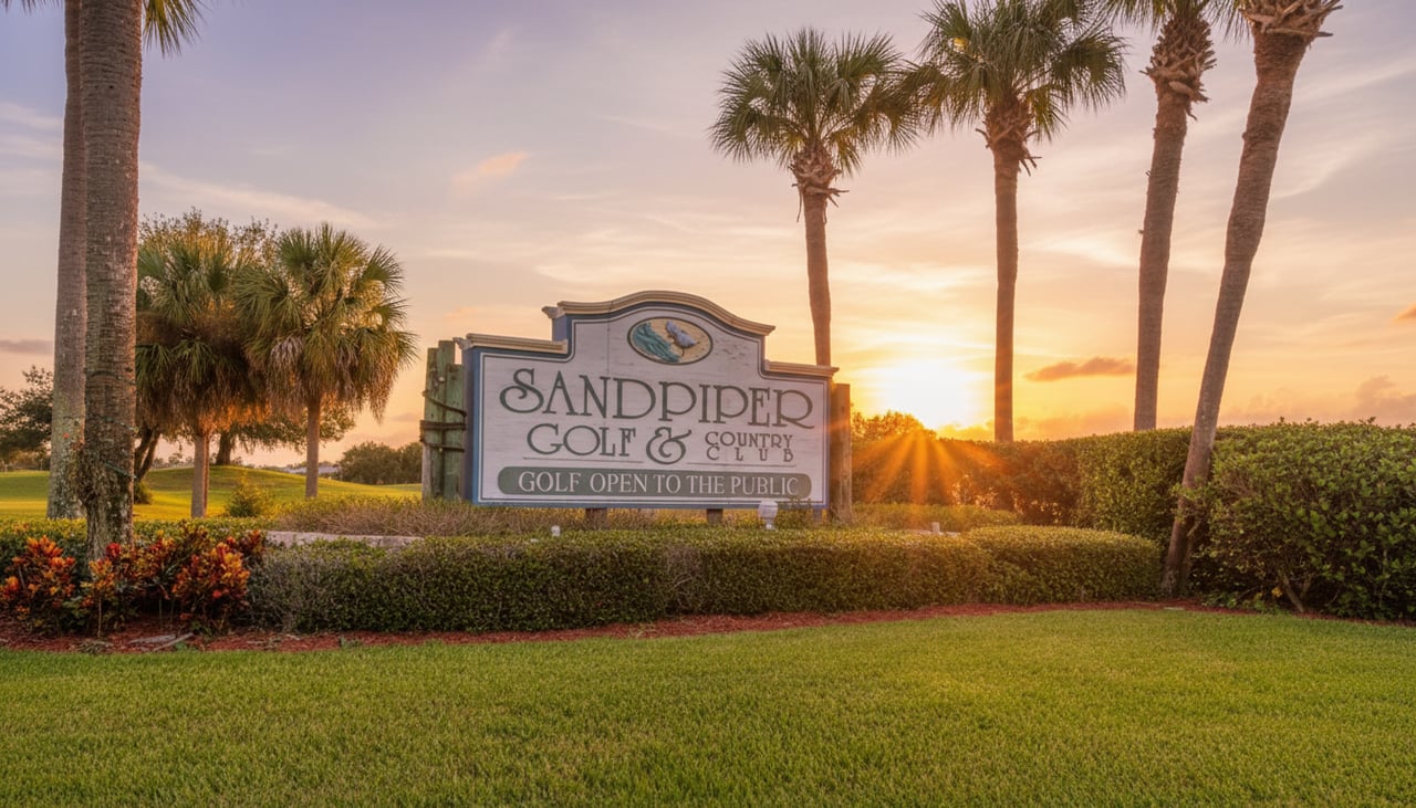 Sunset photo of Sandpiper Golf & Country Club in Lakeland Florida