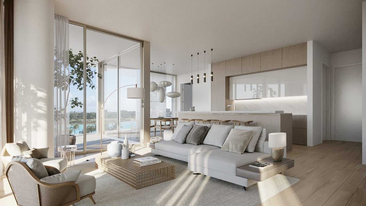 One Park Tower interior living room 