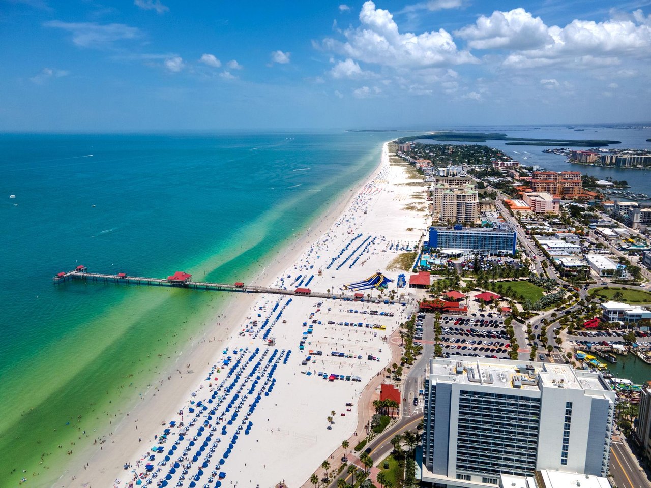 Beautiful Gulf Coast beach near Tampa Bay during summer