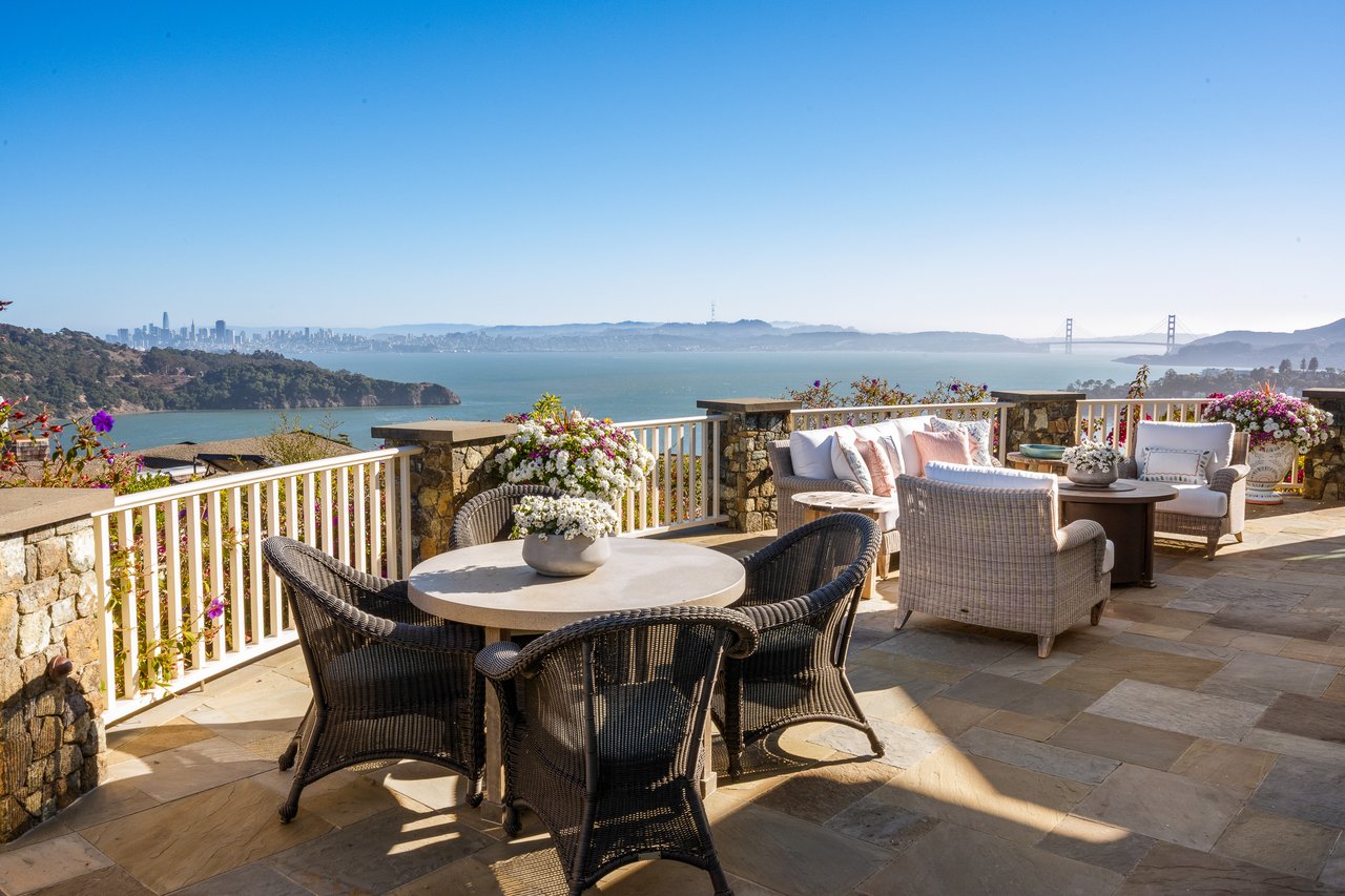 Exceptional East Coast-Inspired Estate with Sweeping Views of San Francisco and the Golden Gate Bridge