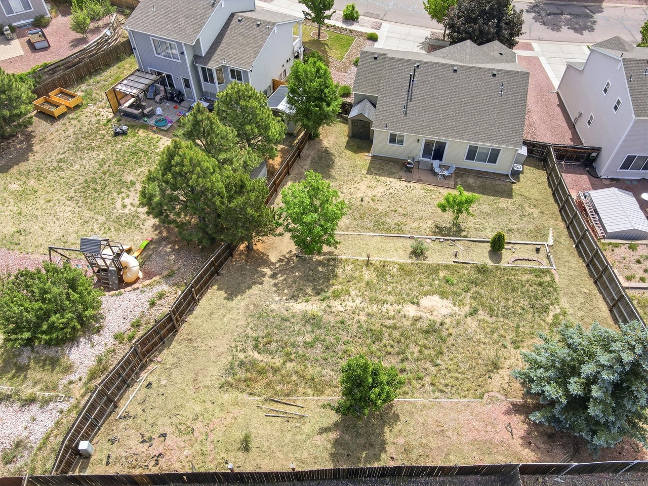 Aerial View of huge backyard - blank canvas of dreams