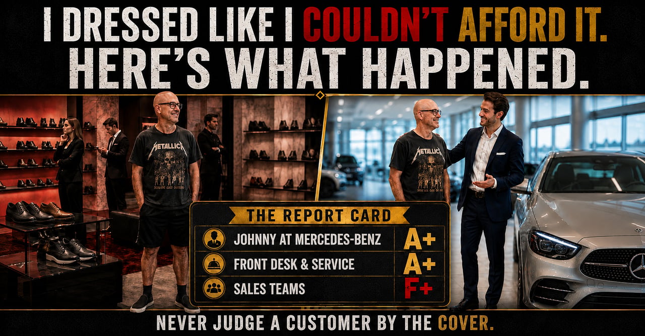 A Simple Reminder About Customer Service: Never Judge Someone by What They’re Wearing Experiment - Wyatt Poindexter - The Agency Oklahoma