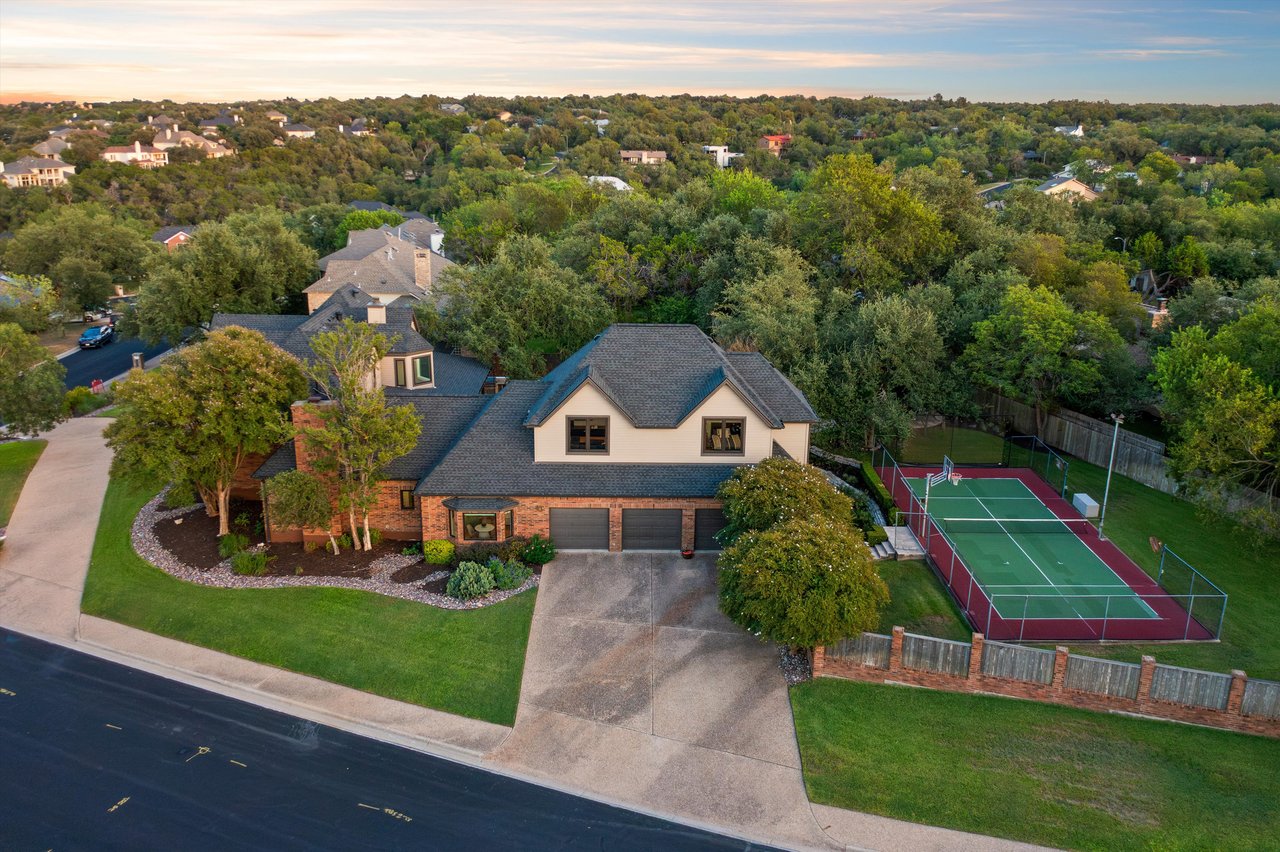 Northwest Hills legacy home with sport court, pool, and dream backyard.