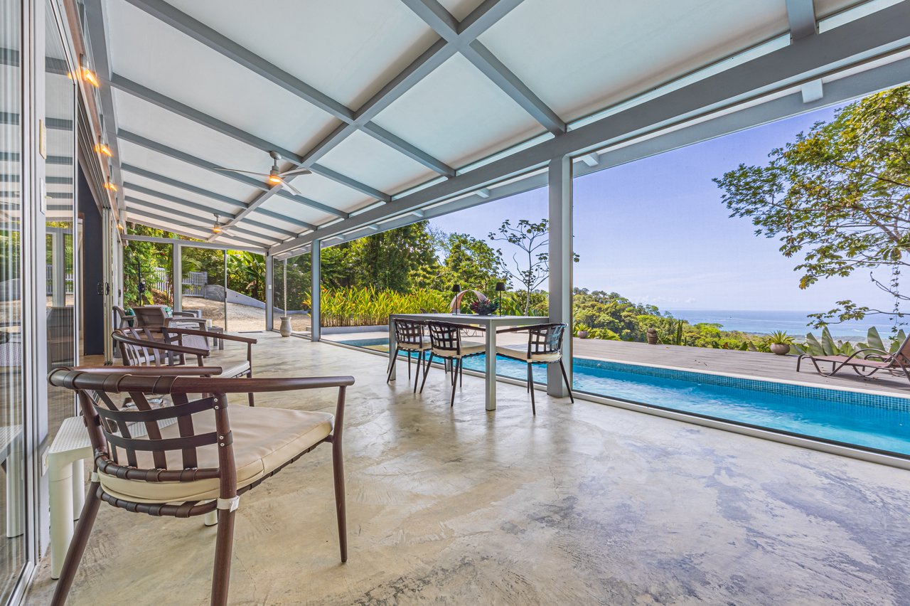 Uvita Ocean and Whale Tail View Modern Home on 3.64 Acres in Exclusive Enclave