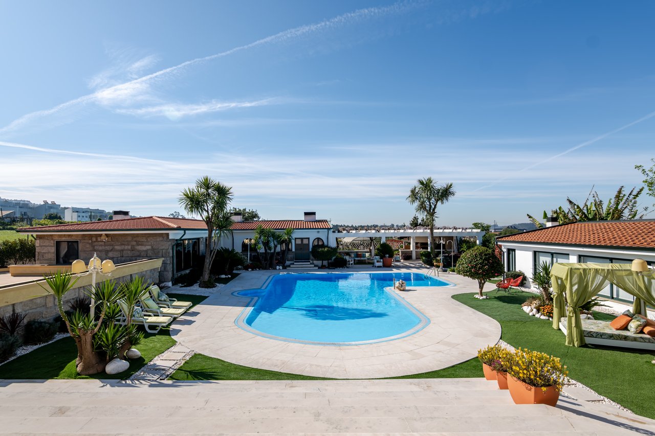 Exceptional Renovated Estate with 4 Residences, Pool & Orchard Near Porto