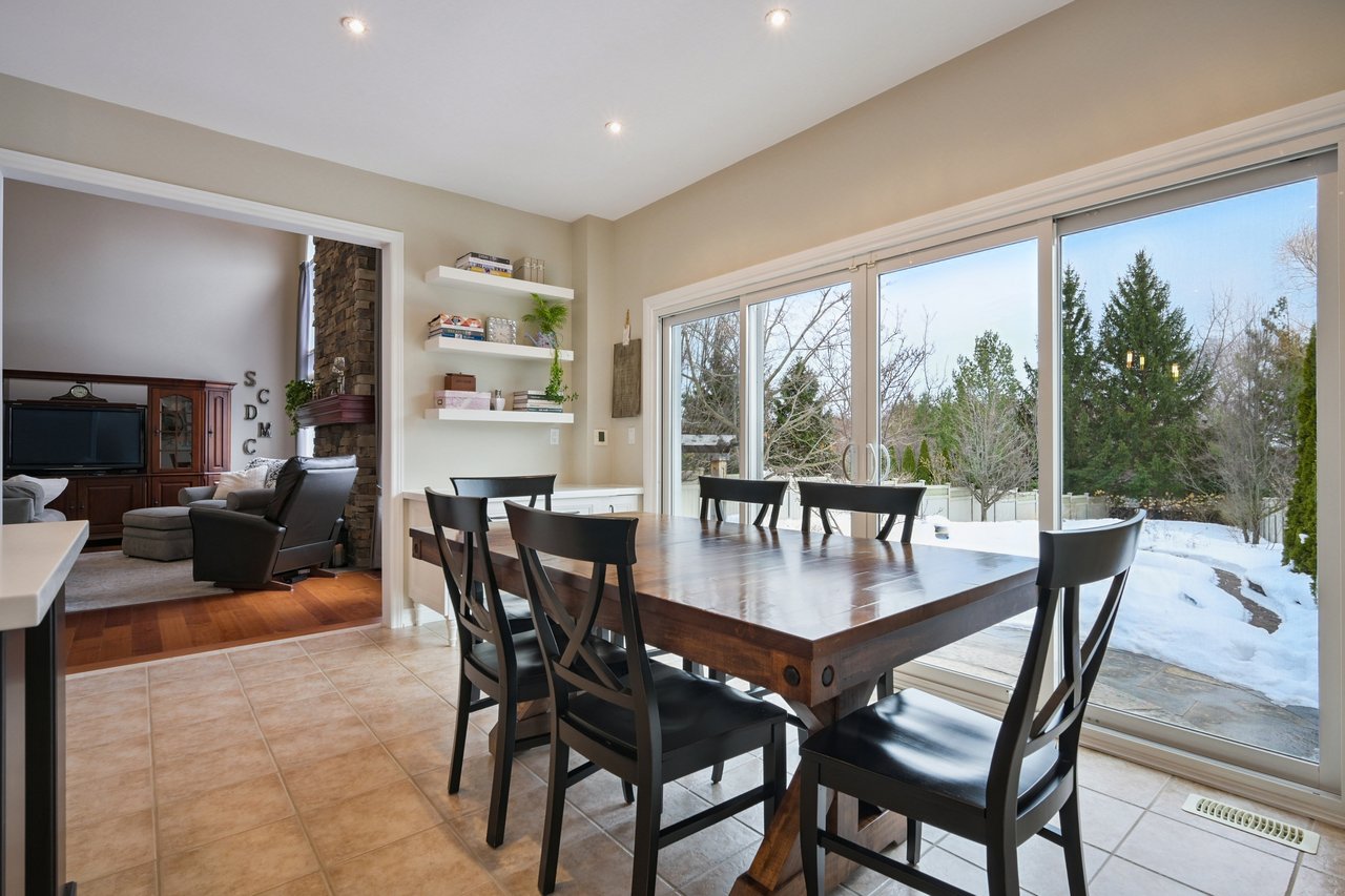 Resort-style yard backing onto lush ravine