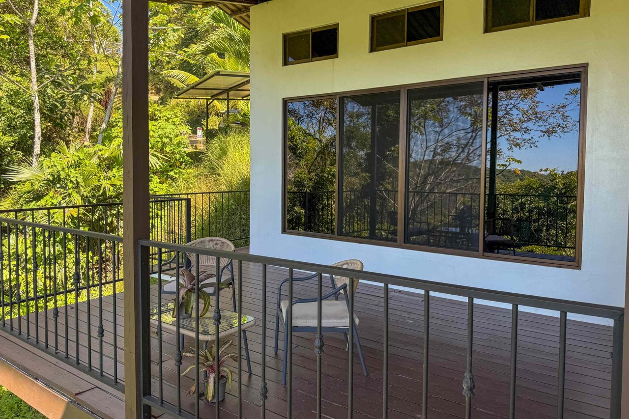 Totally Remodeled Coastal Jungle 2-Bedroom Sanctuary Home with Valley & Ocean Views in Lagunas above Dominical Costa Rica