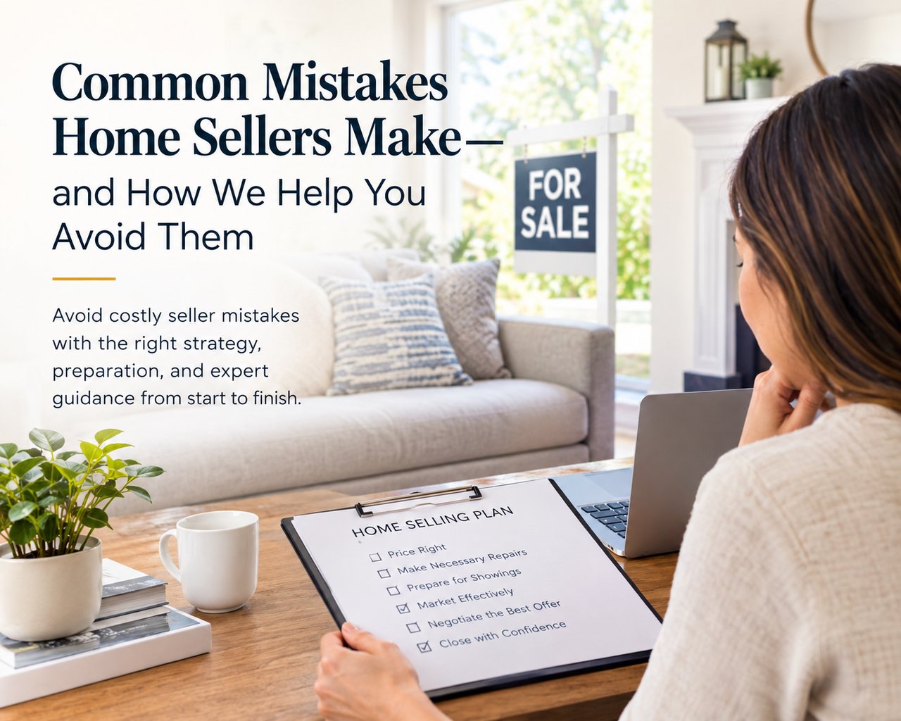Common mistakes home sellers make—and how to avoid them.