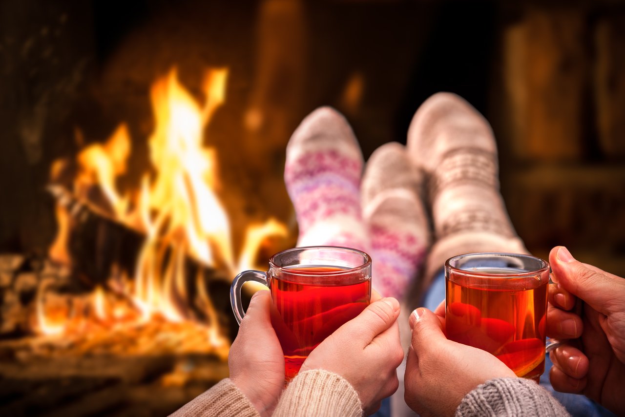 Cozy next to a warm fire in Incline Village during the holiday season.