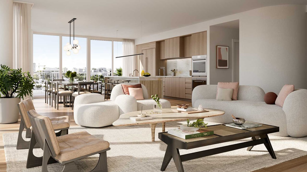 Living room at the Well Miami