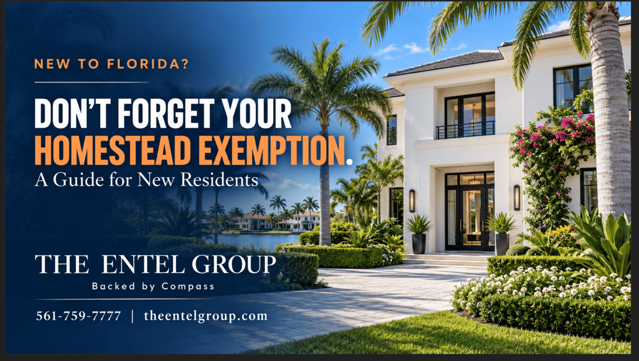 Boca Raton home featured in The Entel Group’s Florida homestead exemption guide for new residents.”