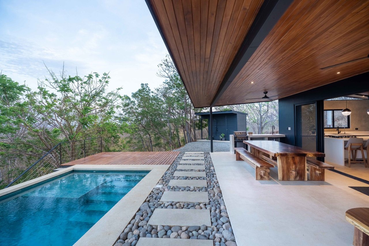 Casa Negra | Modern 3-Bedroom Luxury Home with Pool and Mountain Views near Playa Negra, Costa Rica