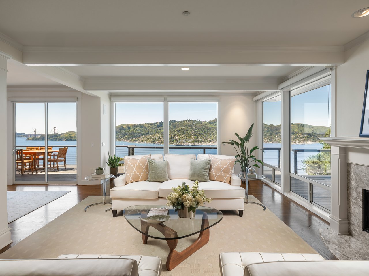 Exceptional Setting with views spanning San Francisco, the Golden Gate Bridge, Sausalito, and across the bay