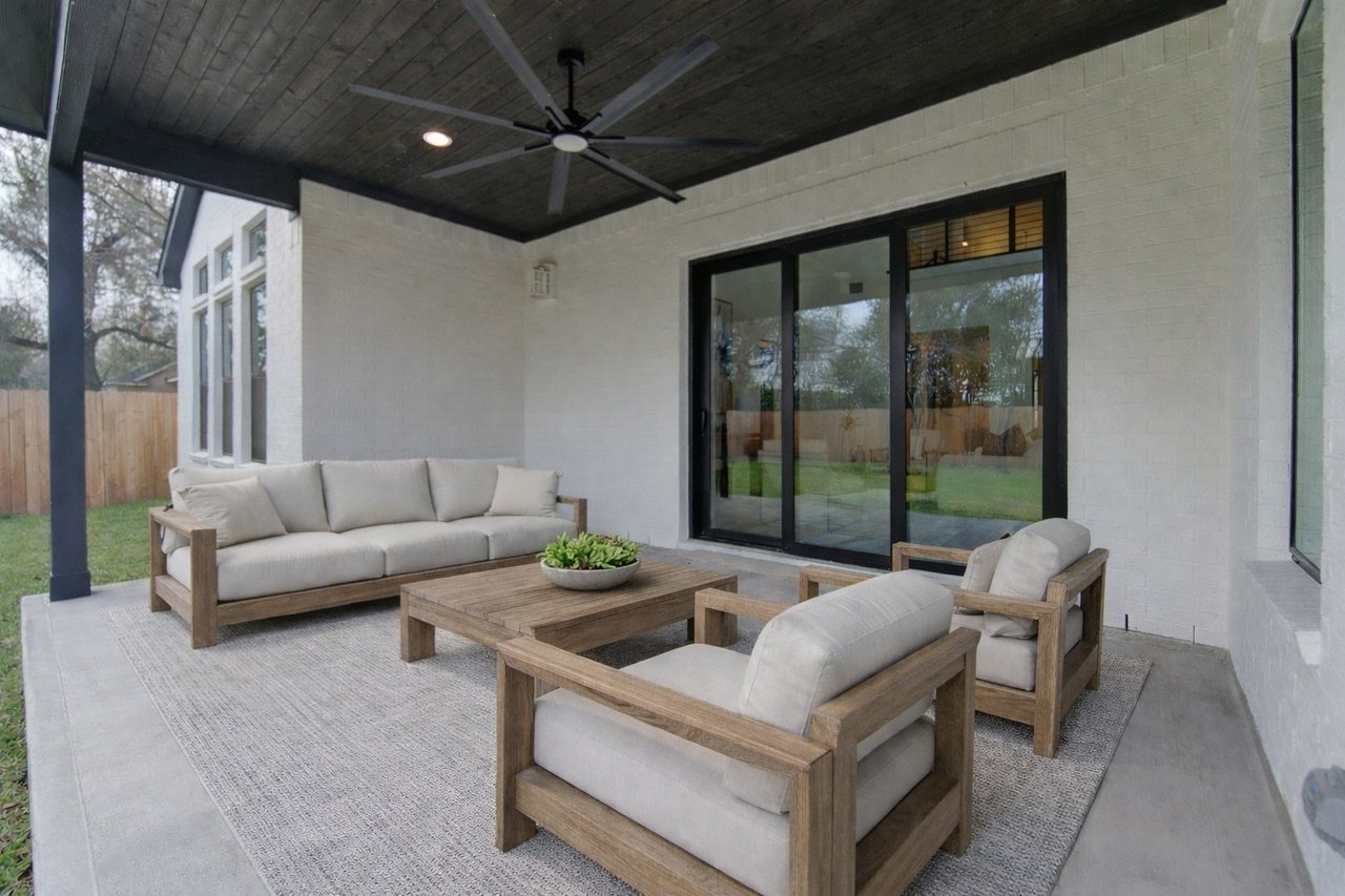 Patio of Westview Terrace Home in Houston TX