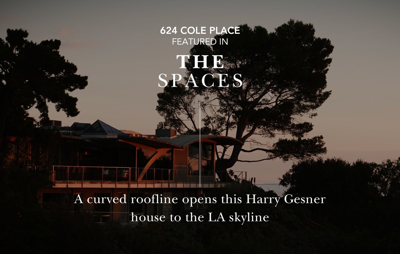 A curved roofline opens this Harry Gesner house to the LA skyline