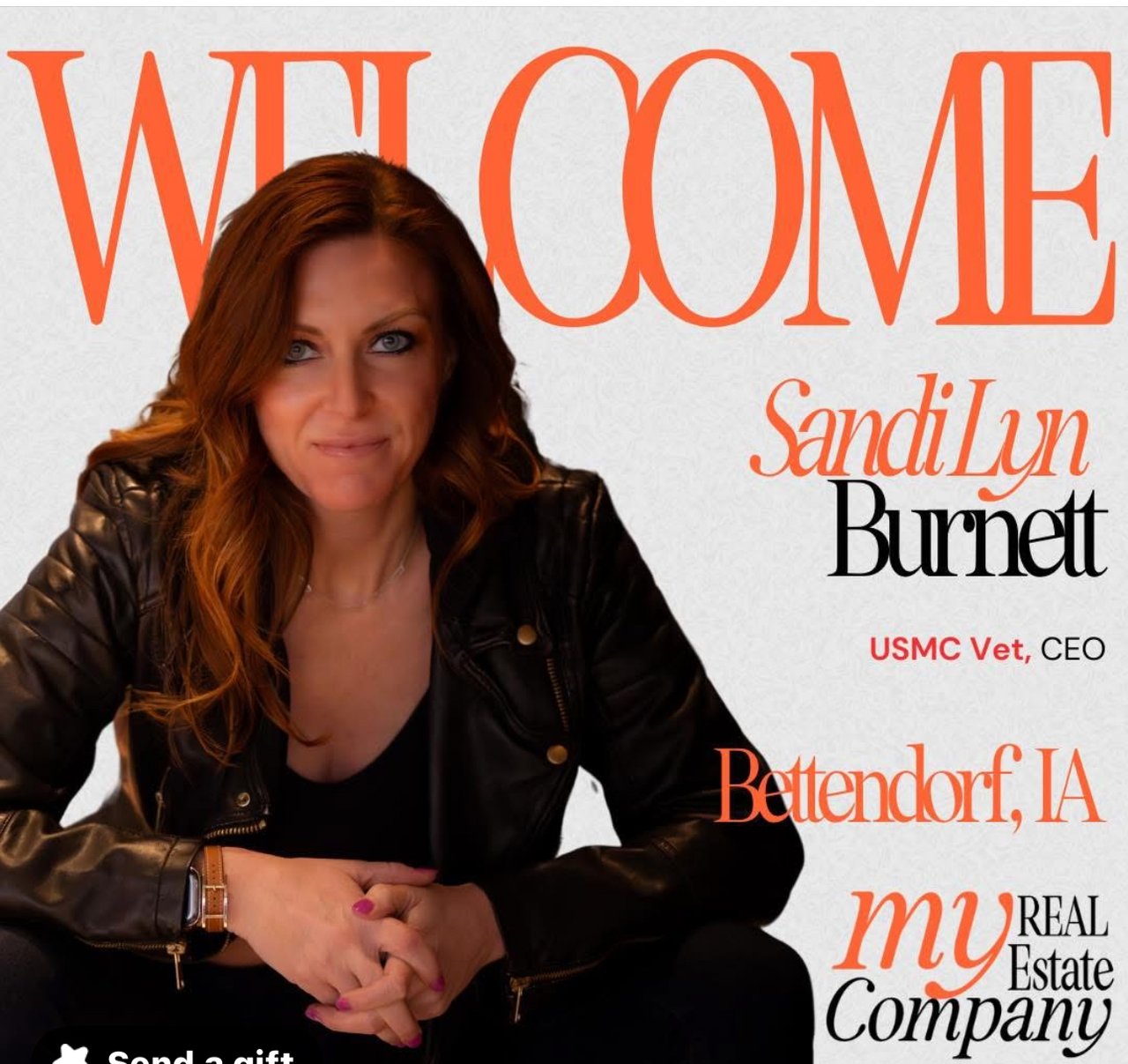 Sandi Lyn Burnett, CEO and Co-Founder of My Real Estate Company™, USMC veteran and real estate leader based in Bettendorf, Iowa.