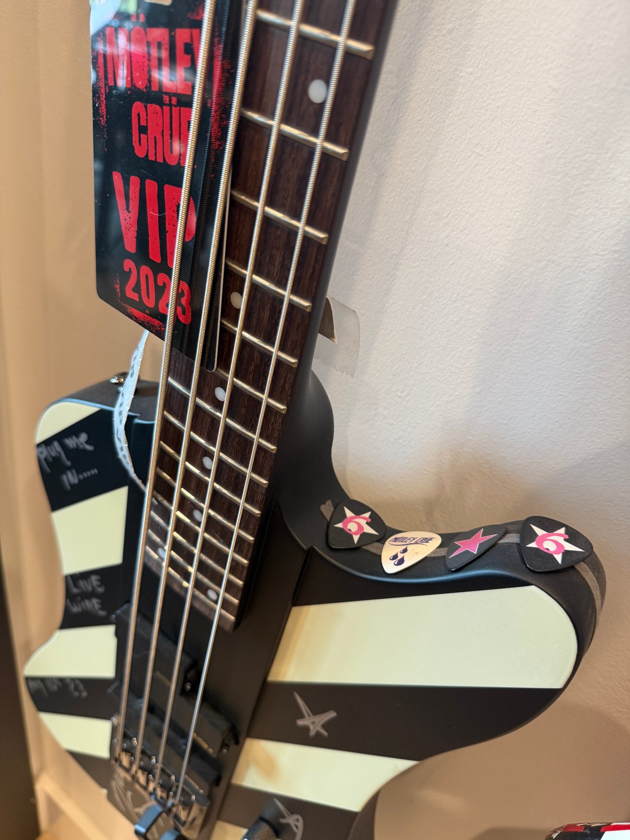 Collector's Corner: Nikki Sixx of Motley Crue — Stage-Used & Signed Bass Guitar - Wyatt Poindexter - The Agency