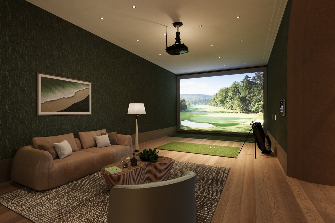 South Flagler House golf simulator rendering in West Palm Beach.