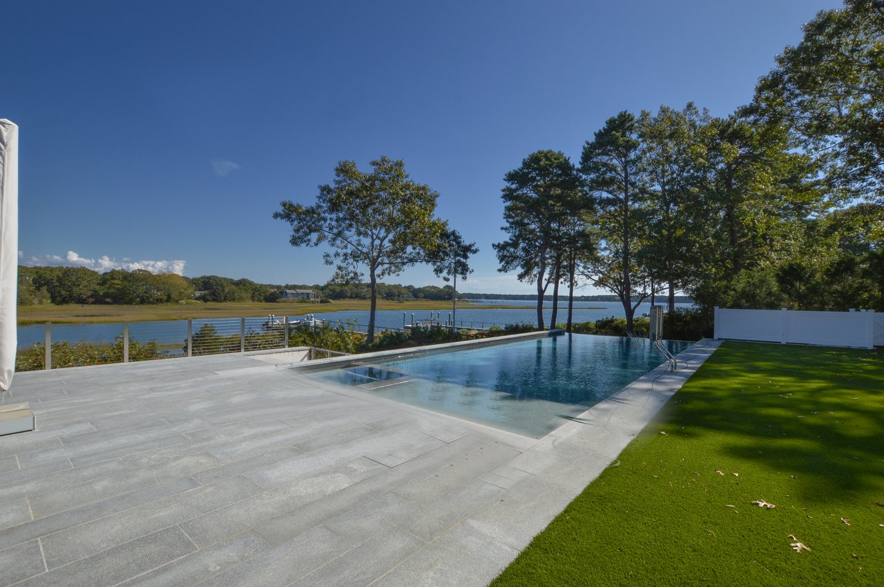 Oyster Harbors Waterfront With Deep-Water Dock and Pool