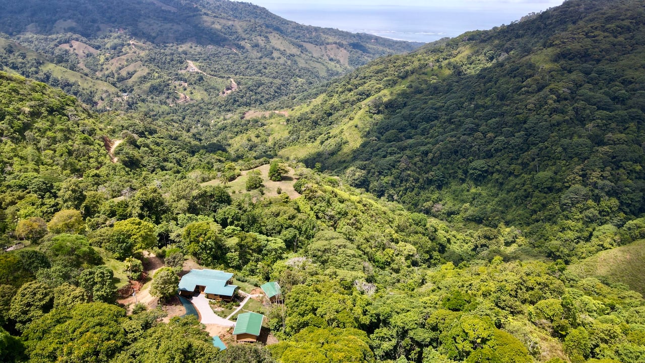 Eco-Luxury Home and Cabins with Waterfall, Ocean Views, and Organic Farming Potential
