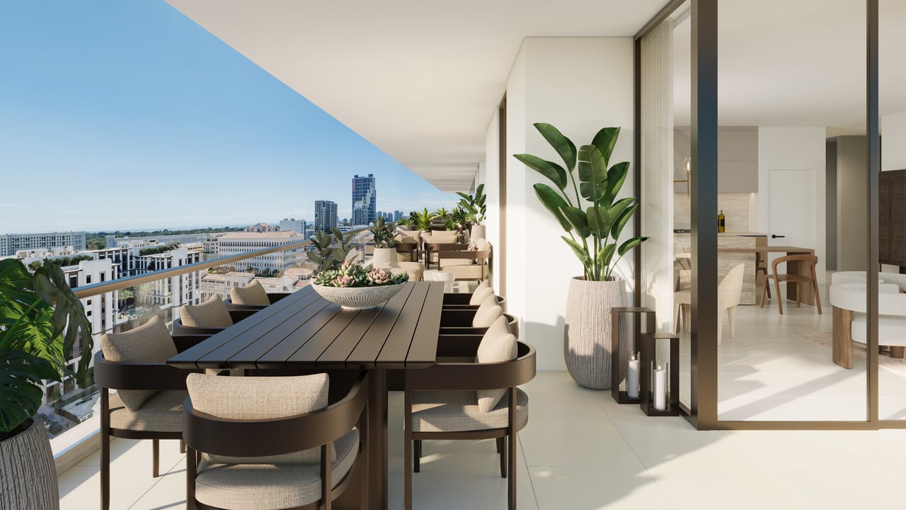 Cassia Residences Coral Gables interior balcony  