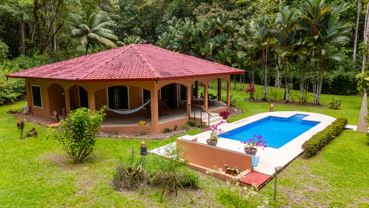 Ojochal Home for Sale with Pool, Creek & 1.6 Acres