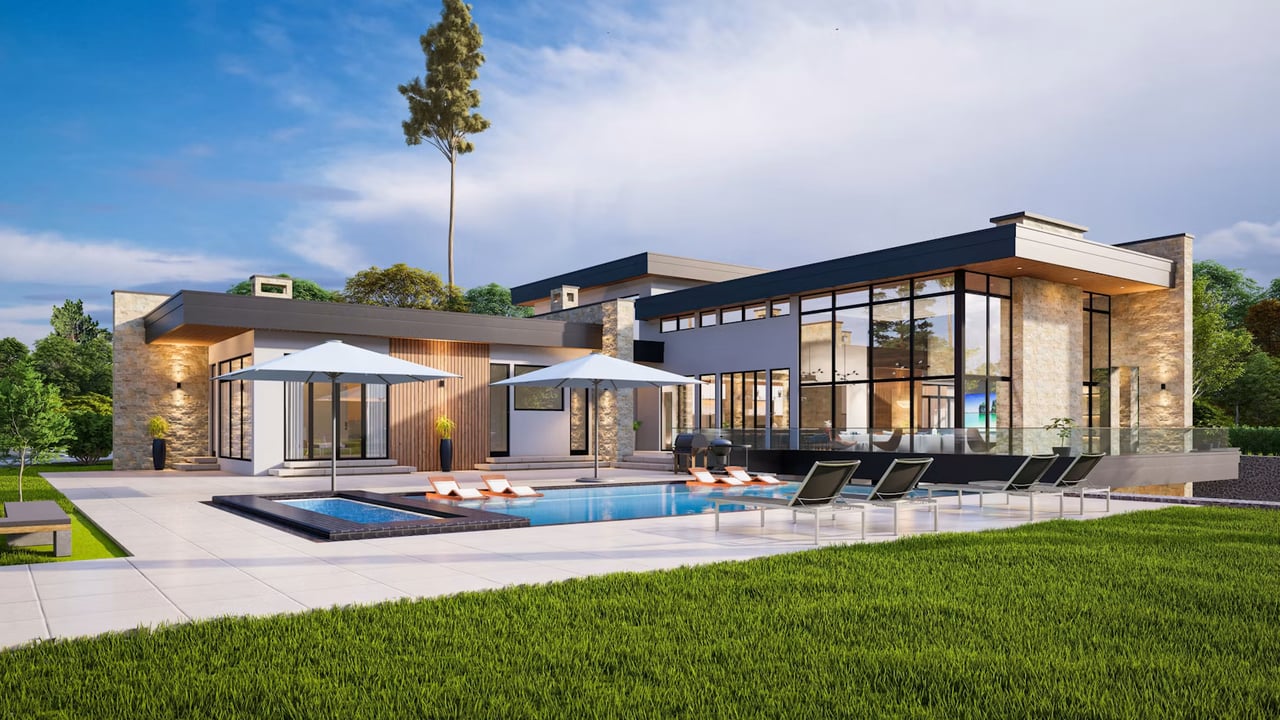 Contemporary luxury home illustrating the modern technology and elevated client experience discussed by Agency West in luxury real estate.