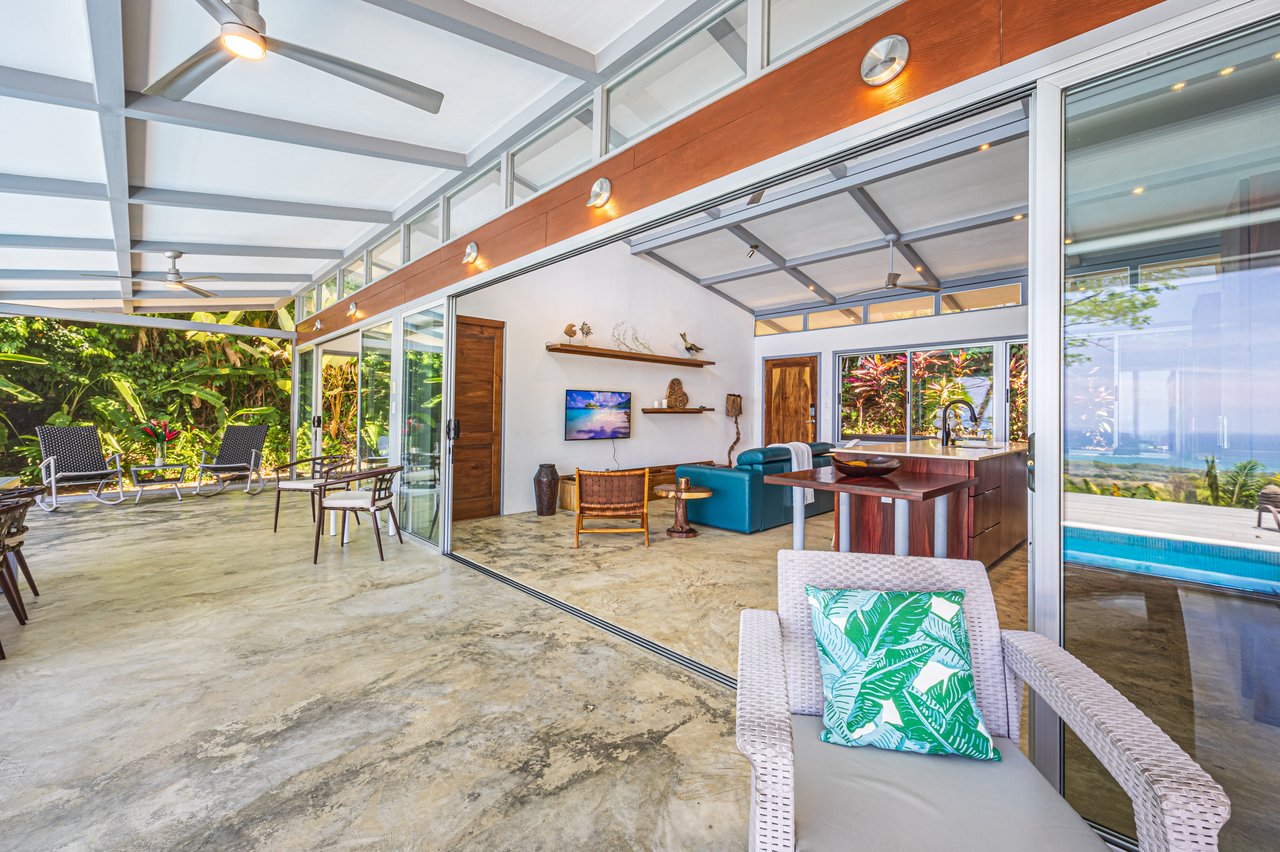 Uvita Ocean and Whale Tail View Modern Home on 3.64 Acres in Exclusive Enclave