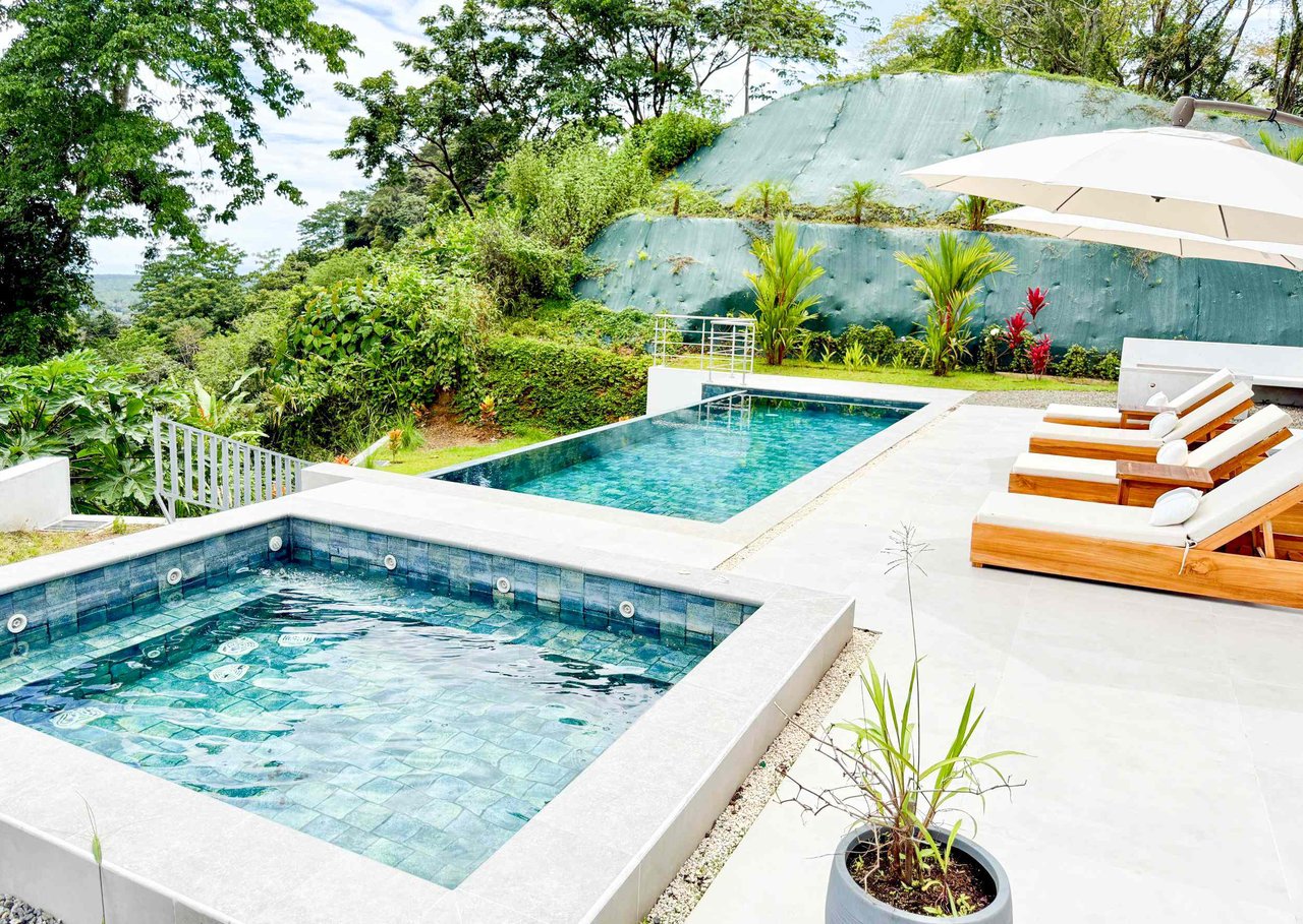 Brand New Modern Luxury 4-Bedroom Home with Pool and Incredible Panoramic Coastal & Ocean Views in Teancum at Tawal near Ojochal Costa Rica