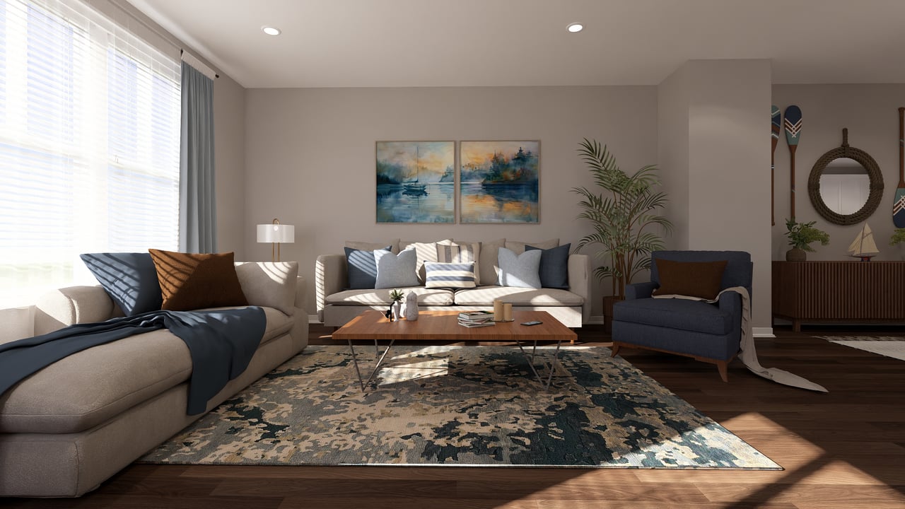 Living room with furniture