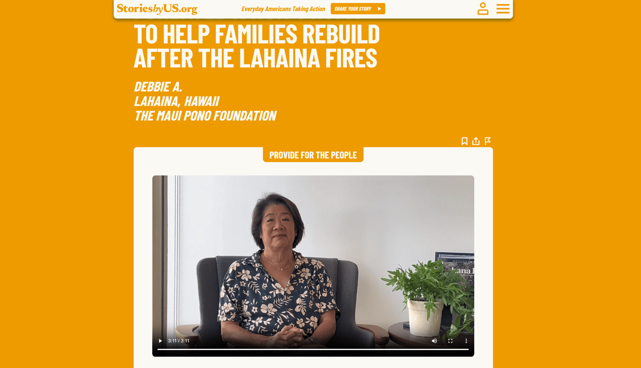 I created a non-profit to help families rebuild after the Lahaina fires