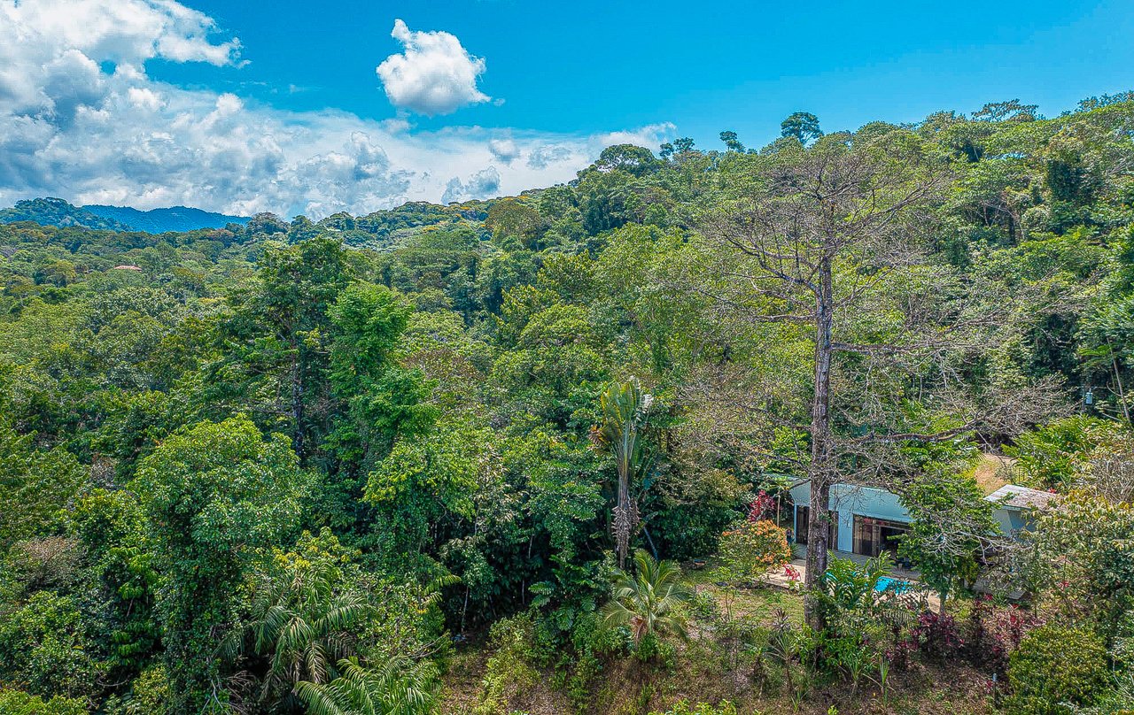 Charming 2-Bedroom Home in Ojochal, right off Finca Marañon, with stunning jungle & mountains views.