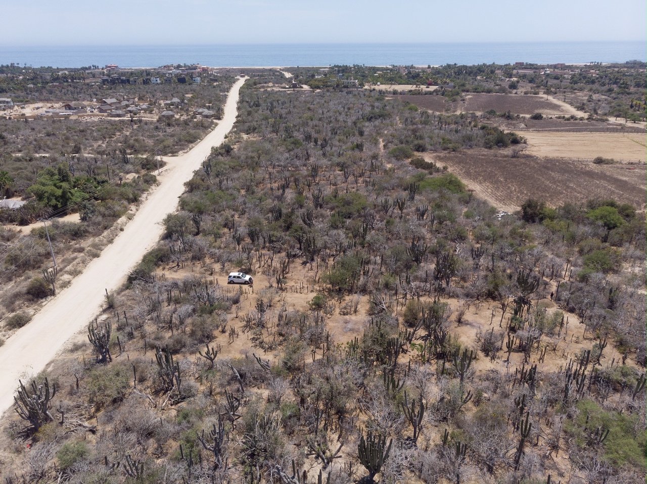 Expansive lot in El Pescadero with mountain views and desert landscape, ideal for building a dream home near the Baja coast.