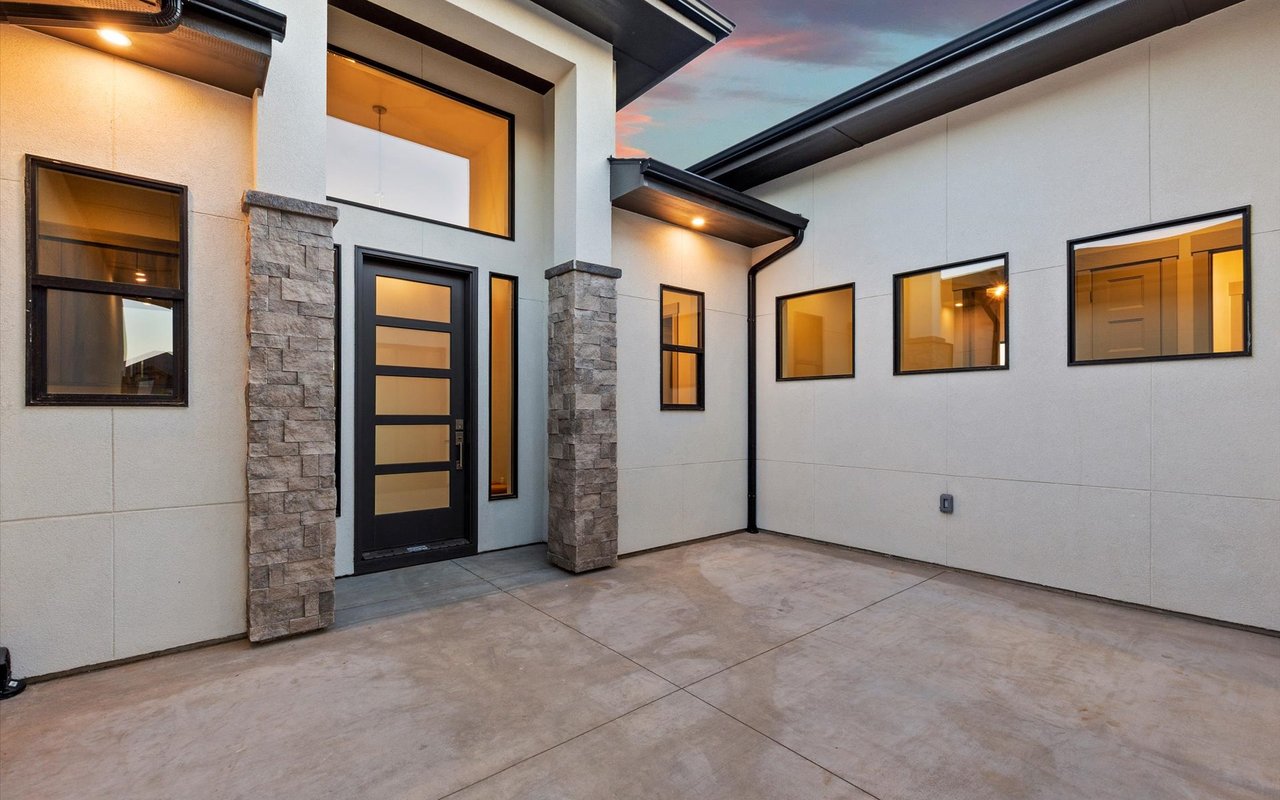 Contemporary Craftsman with Front Entry Courtyard