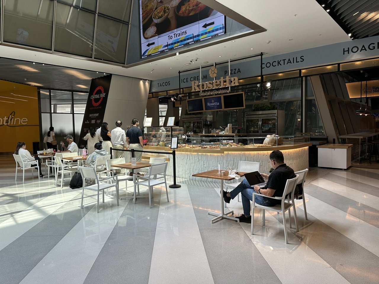 July 2025  Photos: Central Fare Food Hall at Brightline’s MiamiCentral Station