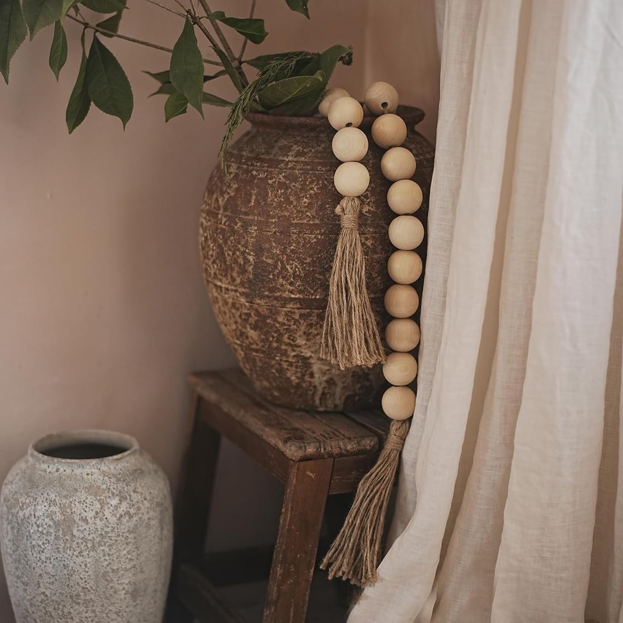 Extra Large Wood Bead Garland 