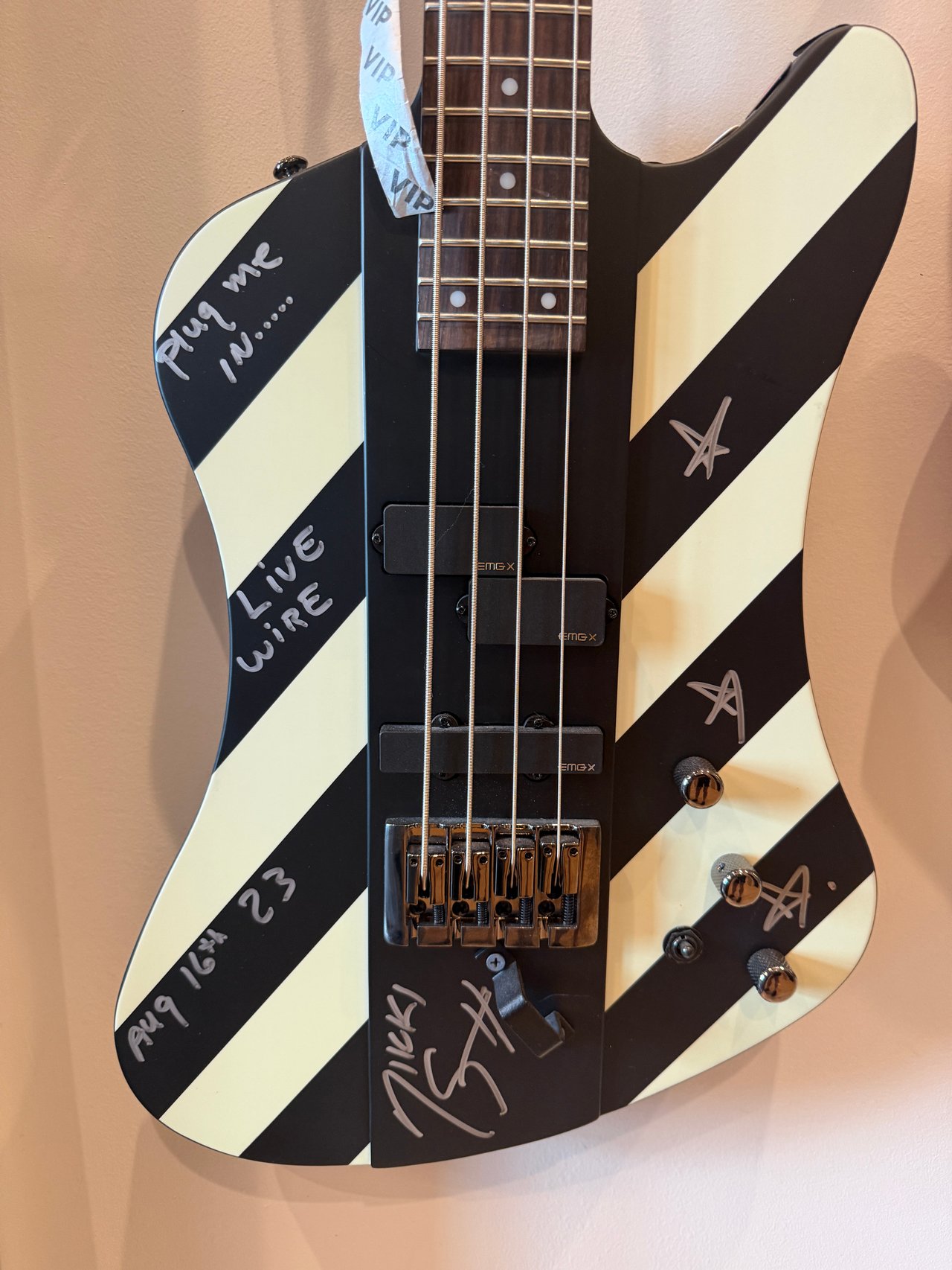Collector's Corner: Nikki Sixx of Motley Crue — Stage-Used & Signed Bass Guitar - Wyatt Poindexter - The Agency