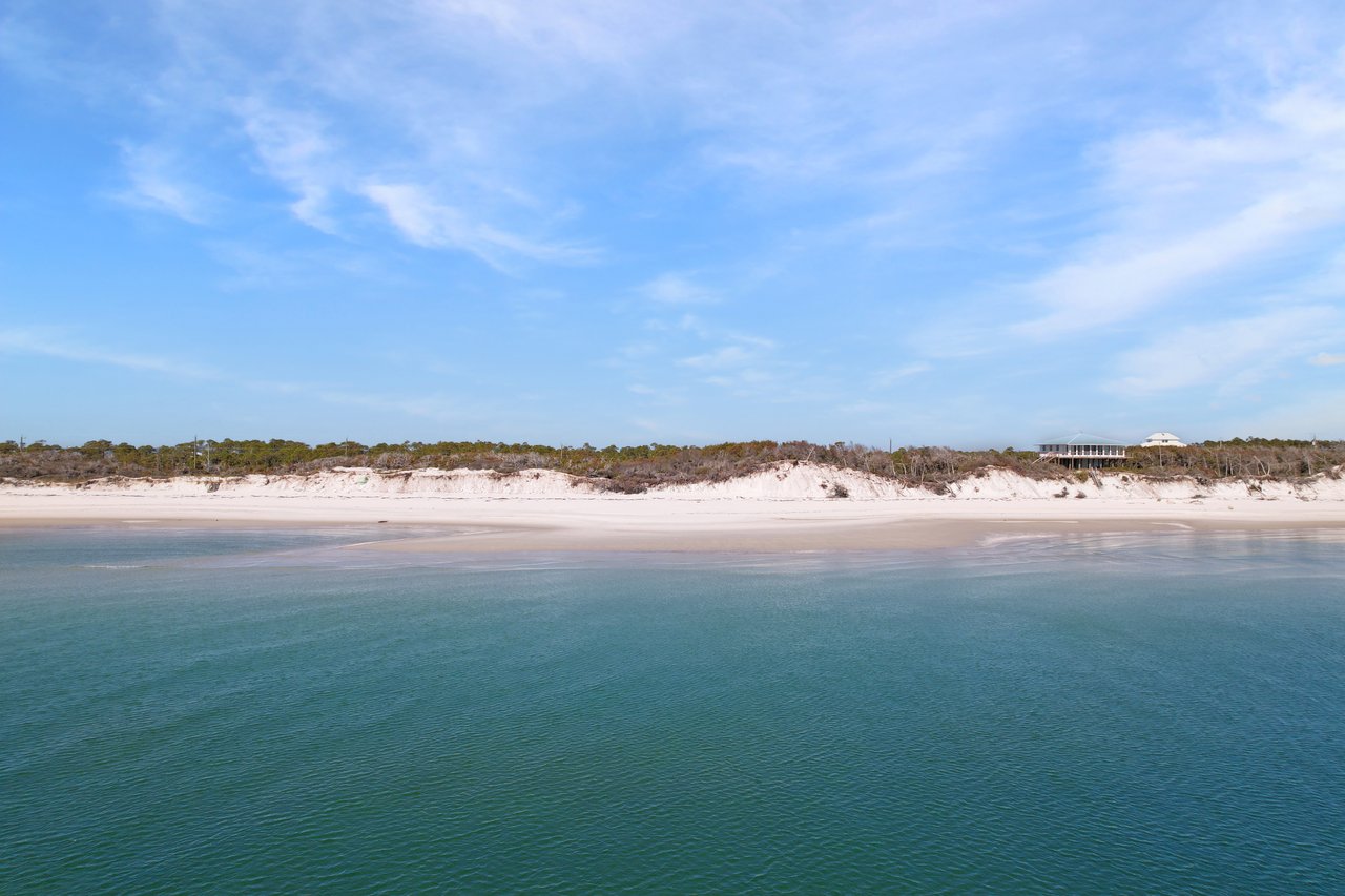 turquoise waters of carrabelle, florida on dog island