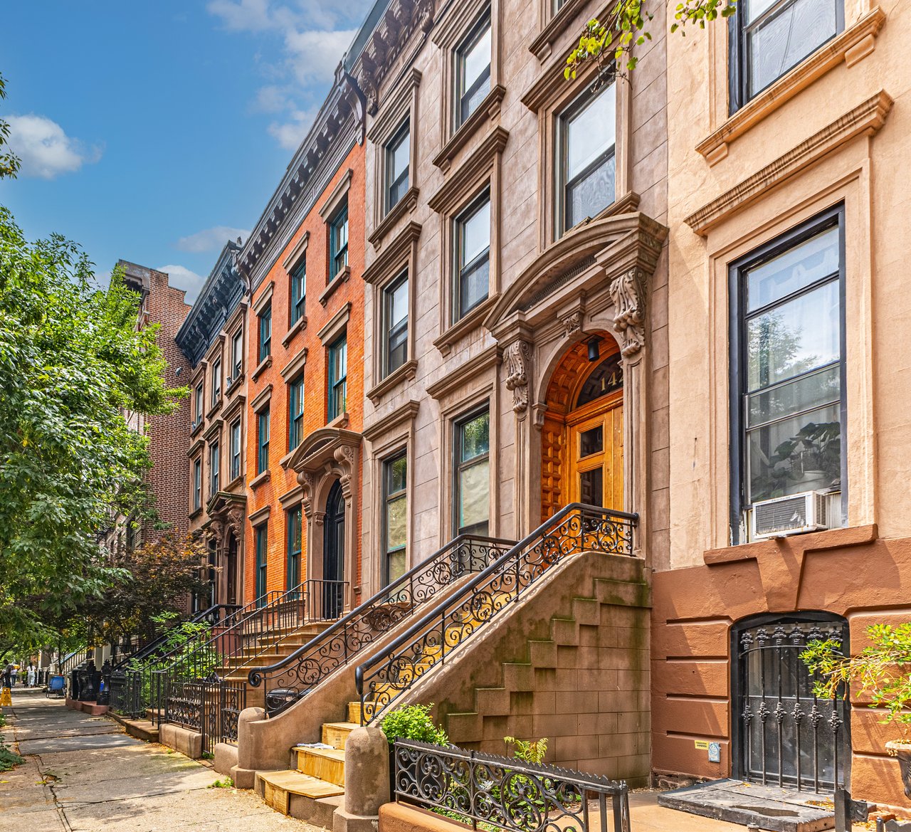 Historic brownstones, townhouses, and multifamily homes along MacDonough Street in Bedford-Stuyvesant, Brooklyn.