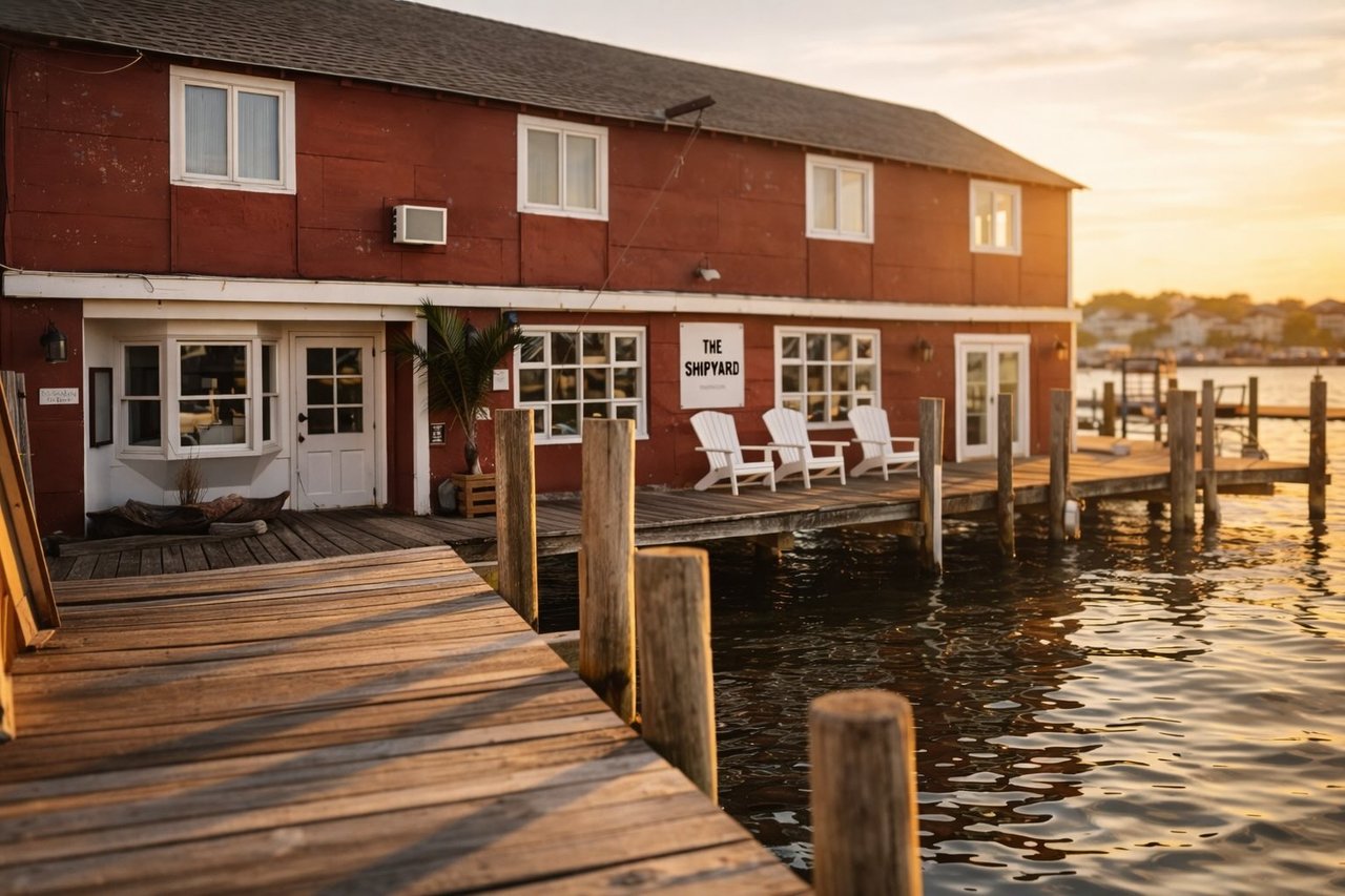 Greentport harbor waterfront restaraunt