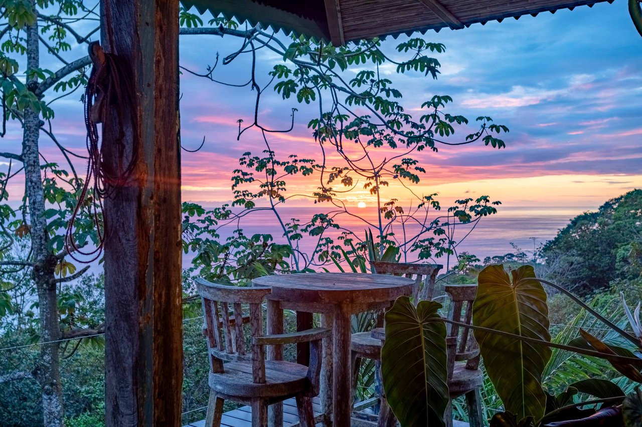 A Handcrafted Residence Immersed in Nature Above the Canopy Ocean View Architectural Home