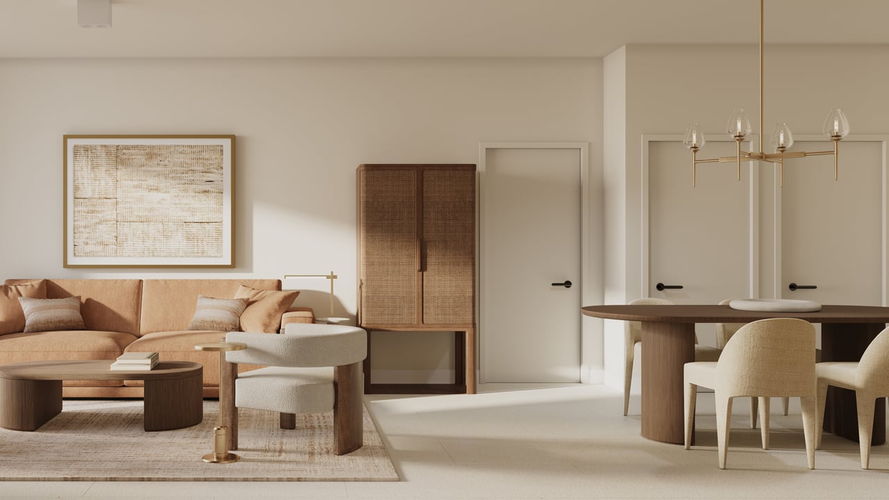 Cassia Residences Coral Gables interior living room 