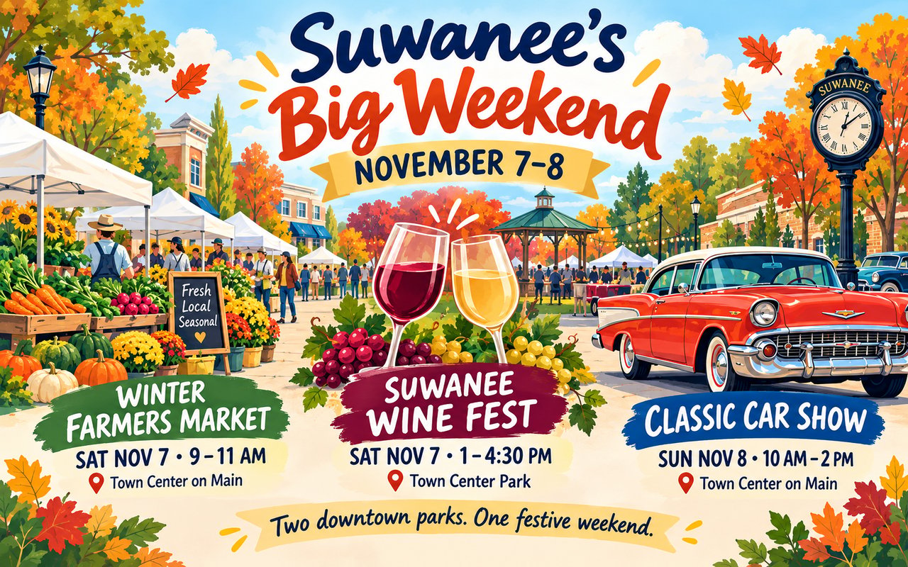 Suwanee's Saturday Market Goes Winter the Same Weekend Wine Fest Arrives