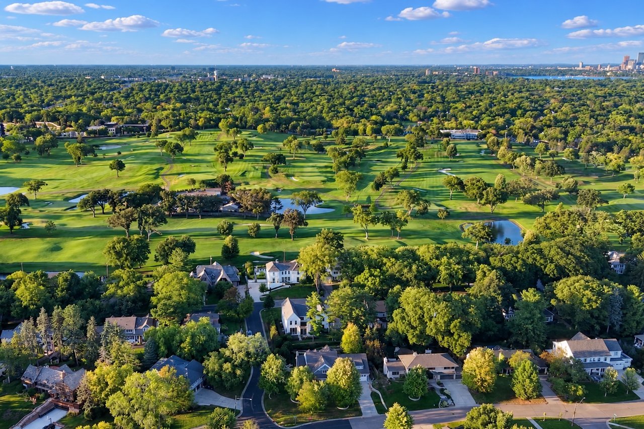 Golf Terrace Heights homes overlooking Edina Country Club