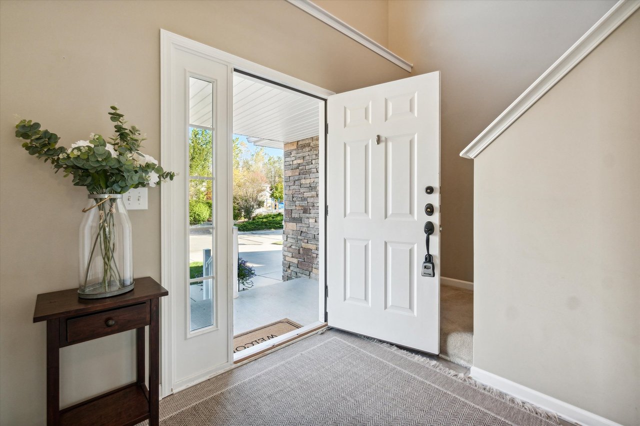 Welcoming image entering foyer of home